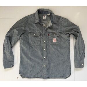 Levi's Classic Worker Shirt Striped Long Sleeve Button Up Shirt Men's M